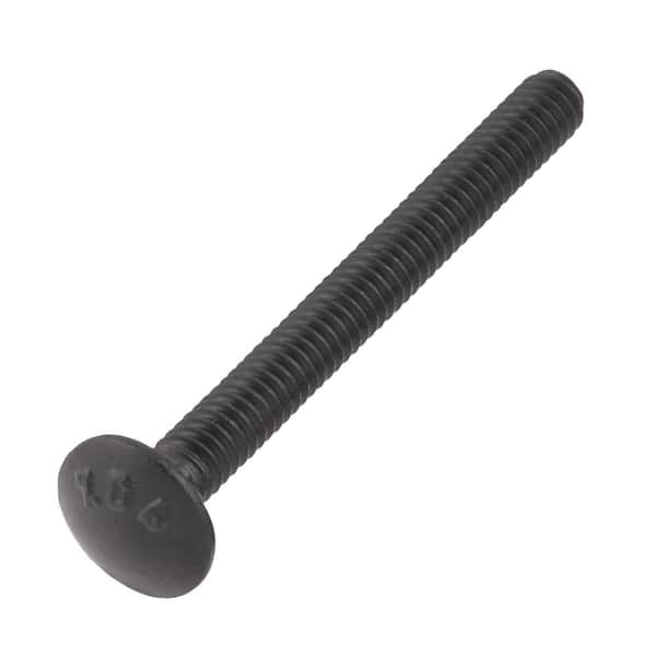 1/4 in. -20 x 2-1/2 in. Black Deck Exterior Carriage Bolt (25-Pack)