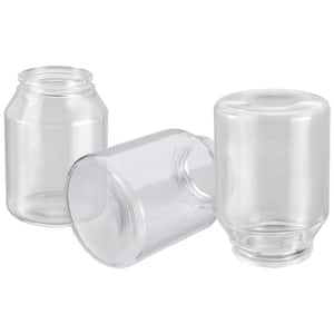3PK-Lighting Accessory-Replacement Glass-Clear, 2-5/8 in. Fitter, 3-5/8 in. Dia. x 5-1/8 in. H