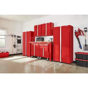 7-Piece Ready-to-Assemble Steel Garage Storage System in Red (145 in. W x 98 in. H x 24 in. D )