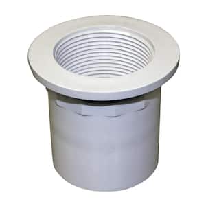 1-1/2 in. NPMS Thread x 2-1/2 in. Straight Adapter with Slip Inlet, Sch 40 PVC White