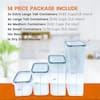 Cheer Collection Set of 14 Airtight Food Storage Containers - Set of 14 -  On Sale - Bed Bath & Beyond - 36681847