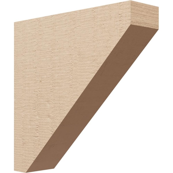 Ekena Millwork 4 in. x 16 in. x 16 in. Thin Concord Rough Cedar Woodgrain TimberThane Corbel, Primed Tan