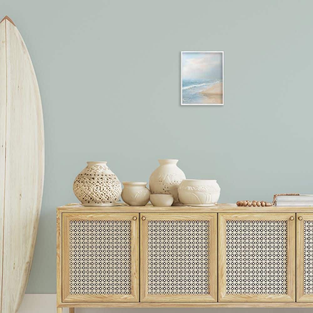 Serenity Beach View by Franklyn Gregory White Framed Nature Giclee Art Print 14 in. x 11 in. price history on PriceWatchPro