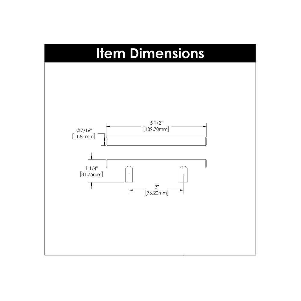 Brushed Black Nickel Modern Bar Cabinet Pulls with Mounting Hardware