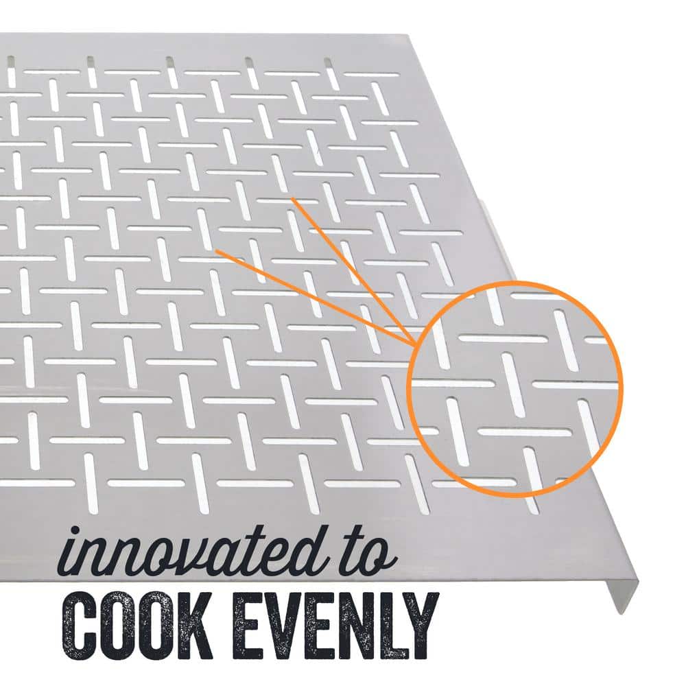 Large Stainless Steel Grill Topper Tray with Handles