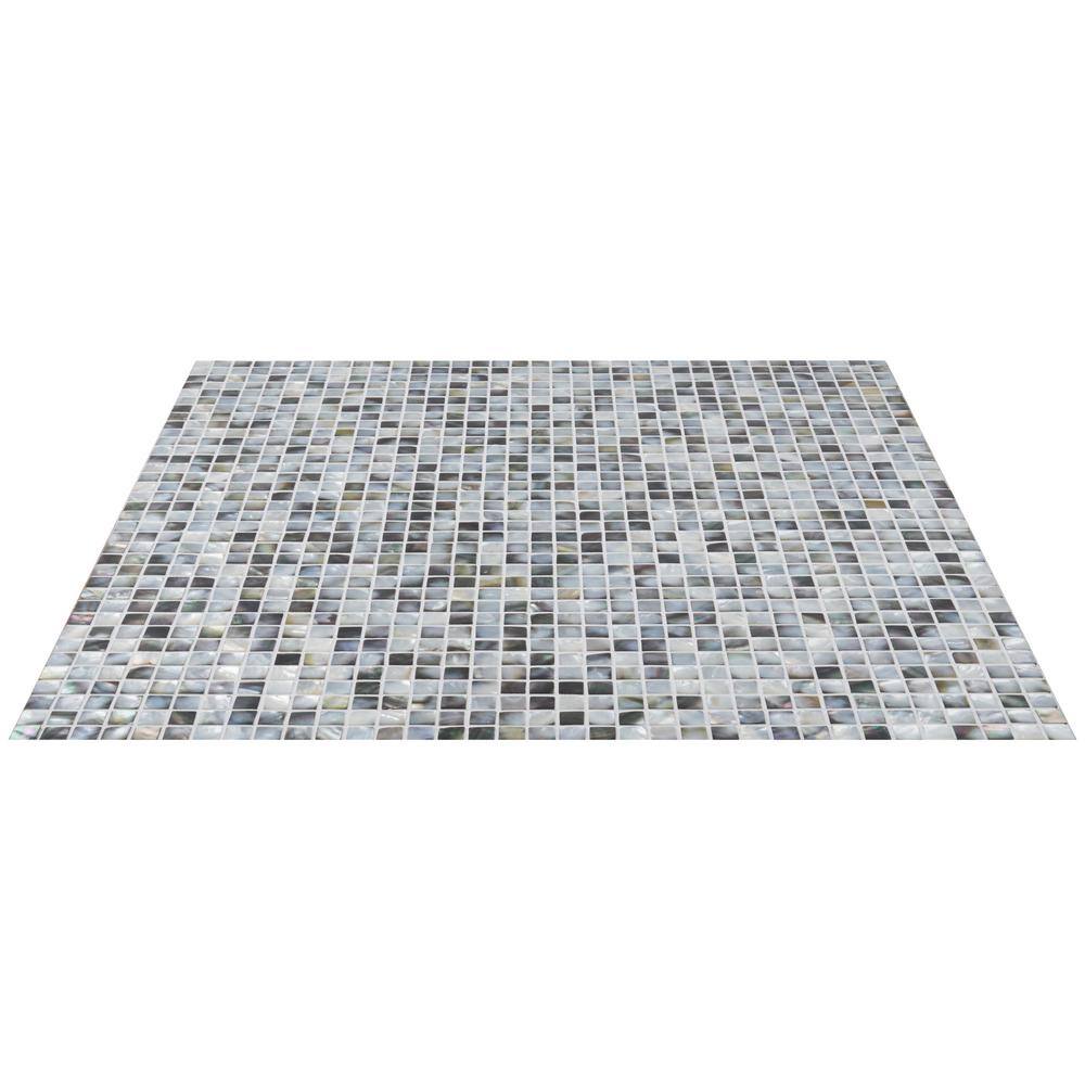 Gray Iridescent Seashell Mosaic Tile 12x12