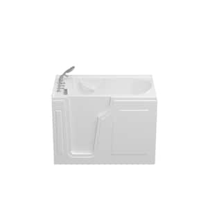 55 in. x 33 in. Left Drain Soaking Bathtub in White