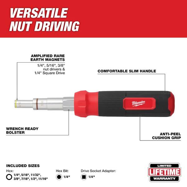 Milwaukee 9-in-1 Multi-Nut Driver 48-22-2920 - The Home Depot