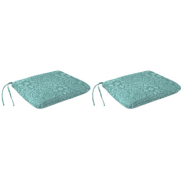 18 in. L x 19 in. W x 3 in. T Rectangular Outdoor Seat Cushion in Quasi Zinc (2-Pack)