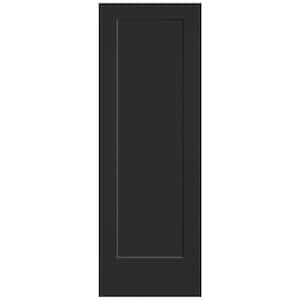 28 in. x 80 in. 1-Panel Lincoln Park Single Bore Solid Core Jet Black Molded Composite Interior Door Slab