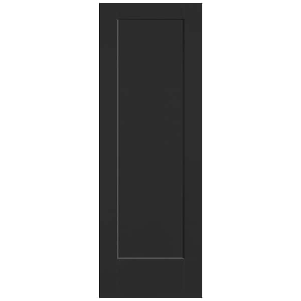 28 in. x 80 in. 1-Panel Lincoln Park Single Bore Solid Core Jet Black Molded Composite Interior Door Slab