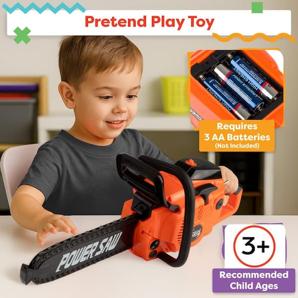 Hey! Play! Pretend Play Toy Chainsaw HW3300015 - The Home Depot