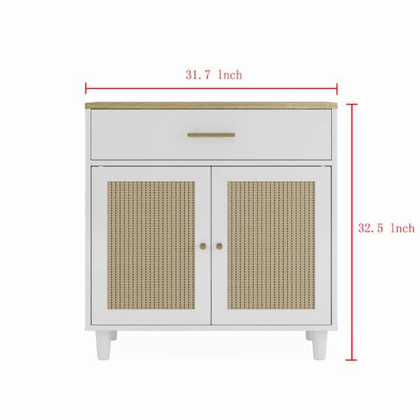 Tileon White Cat Litter Box Enclosure with Scratch Pad, Hidden Litter Box Furniture, Storage Cabinet