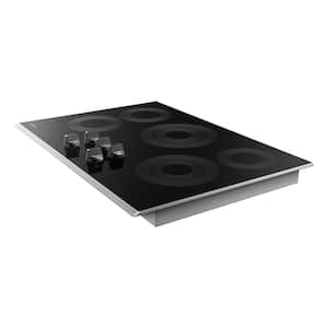 30 in. Radiant Electric Cooktop in Stainless Steel with 5 Burner Elements and Wi-Fi