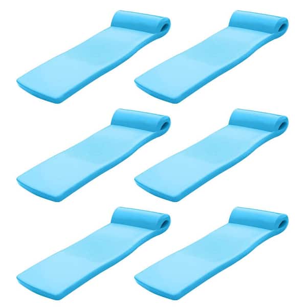 TRC Recreation Blue Foam Super Soft Ultra Sunsation Pool Float Water Lounger Raft (6-Pack)