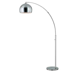 Alrigo Chrome Metal 80 in. LED Dimming Arched Floor Lamp