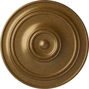 3-1/8 in. x 40-1/4 in. x 40-1/4 in. Polyurethane Small Classic Ceiling Medallion, Pale Gold