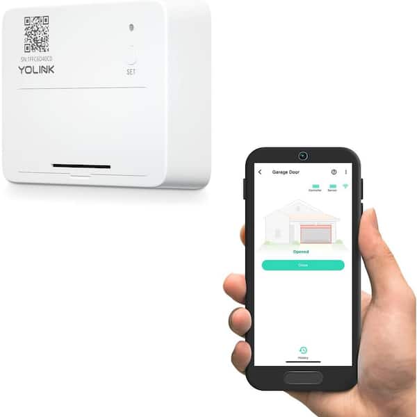 YoLink 1000 ft. Smart LoRa Garage Door Sensor with Remote Monitor and Alarm, Work with Garage Door Controller, Hub Required