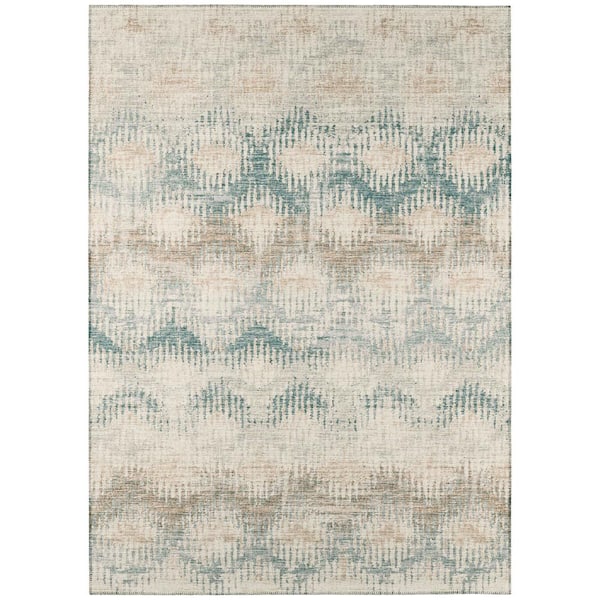 Addison Rugs Evolve Seascape 9 ft. x 12 ft. Chevron Area Rug