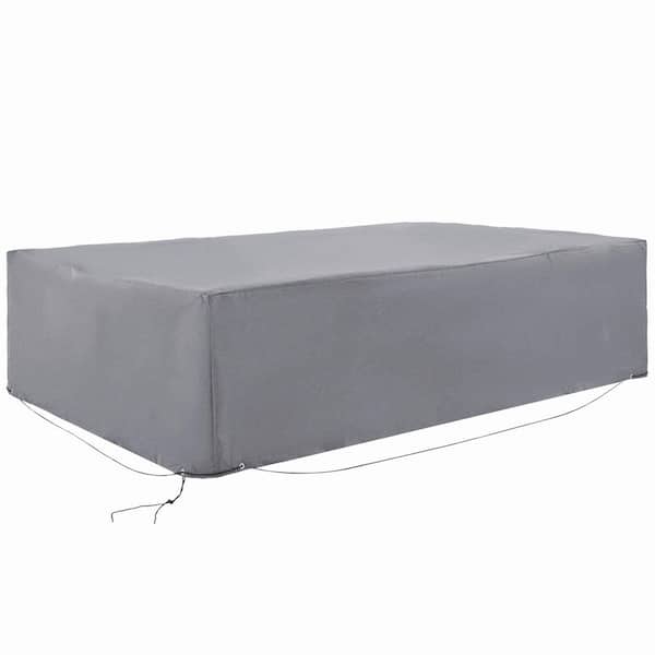 Gray Heavy Duty Outdoor Sectional Sofa Cover, Waterproof Patio Furniture Cover for Weather Protection
