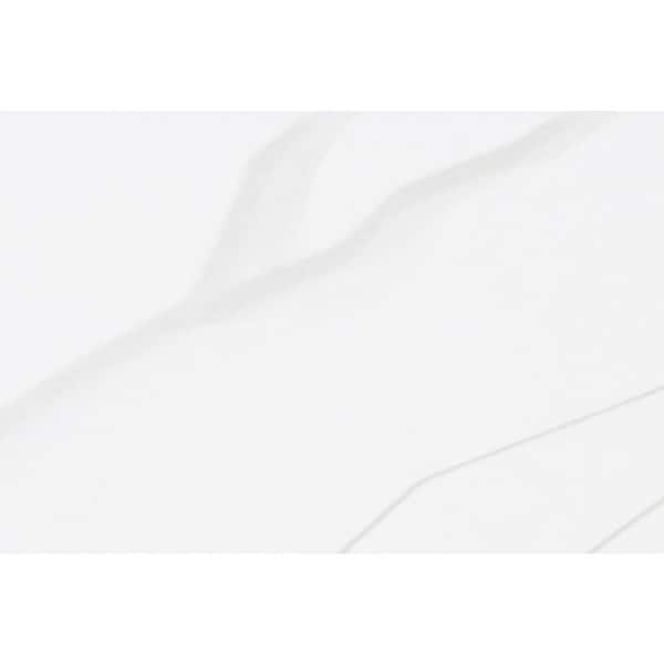 4 In. x 4 in. Solid Surface Countertop Sample in Calacatta Costa