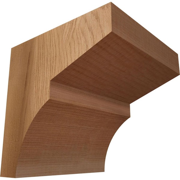 Ekena Millwork 5-1/2 in. x 6 in. x 6 in. Western Red Cedar Monterey Smooth Corbel