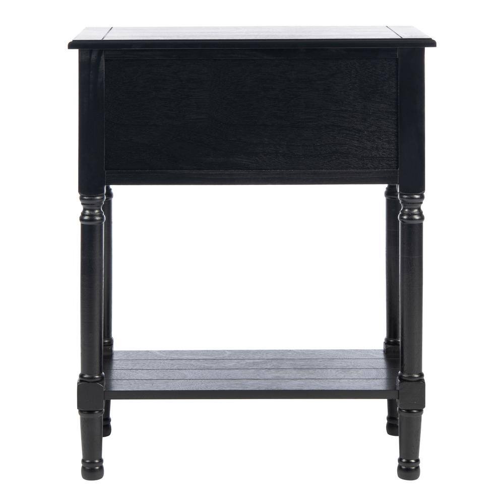 Primrose Black Wood and Metal 3-Drawer Console Table