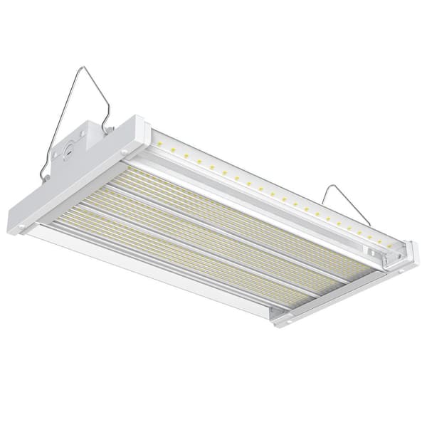 Commercial Electric 19 in. White Integrated LED 250-Watt Equivalence 11in-Length Dimmable Linear High Bay with Up Light 20000 Lumens 5000K