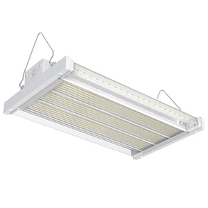 19 in. White Integrated LED Dimmable Linear High Bay with Adjustable Up Light, at 20000 Lumens, 5000K Daylight