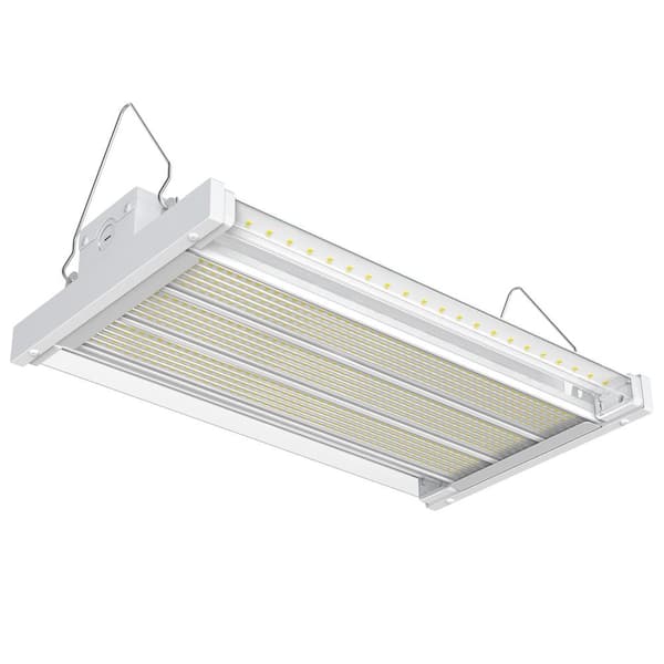 Commercial Electric 19 in. White Integrated LED Dimmable Linear High Bay with Adjustable Up Light, at 20000 Lumens, 5000K Daylight