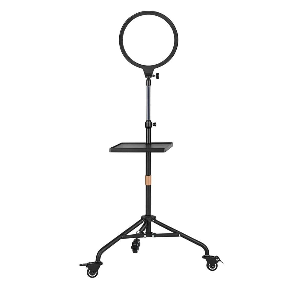 10 in. White Ring Light with 76 in. Movable Stand Flexible Arm 3000K-6500K Full-Screen Soft Fill Tray Wheels Straps price history on PriceWatchPro