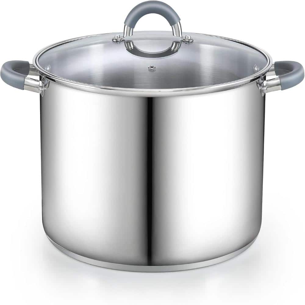 Cook N Home 16 Quart Basic Stainless Steel Cooking Gumbo Soup Pot