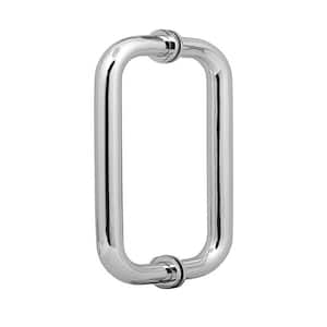 6 in. Back to Back 'C' Pull Handle with Chrome Finish for Shower Door