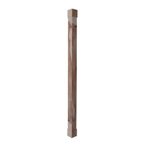 5.625 in. D x 5.6875 in. W x 104 in. L Unfinished Rustic Hickory Lally Column Wrap