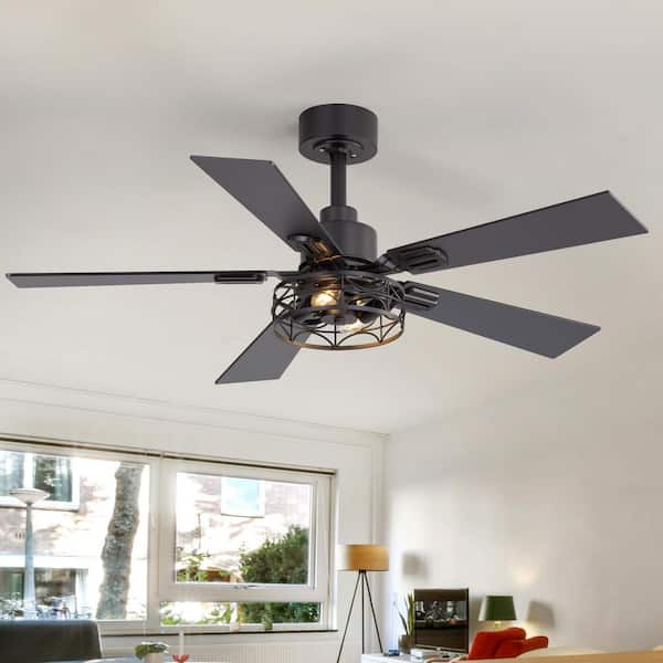 Corral 42 in. Indoor 2-Light Black Standard Ceiling Fan with Light Kit and Remote Included