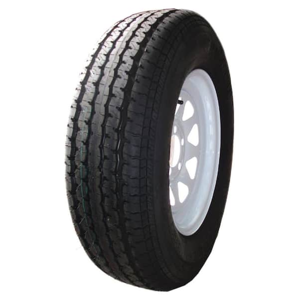 Hi-Run 8 Spoke White 80 PSI ST235/80R16 and 16 in. x 6.0 in. 8-6.5HD 10-Ply Tire and Wheel Assembly