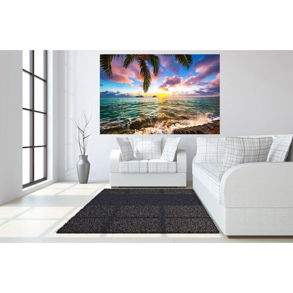 Classy Art 1-Piece Unframed Coastal Graphic Art 40 in. x 60 in