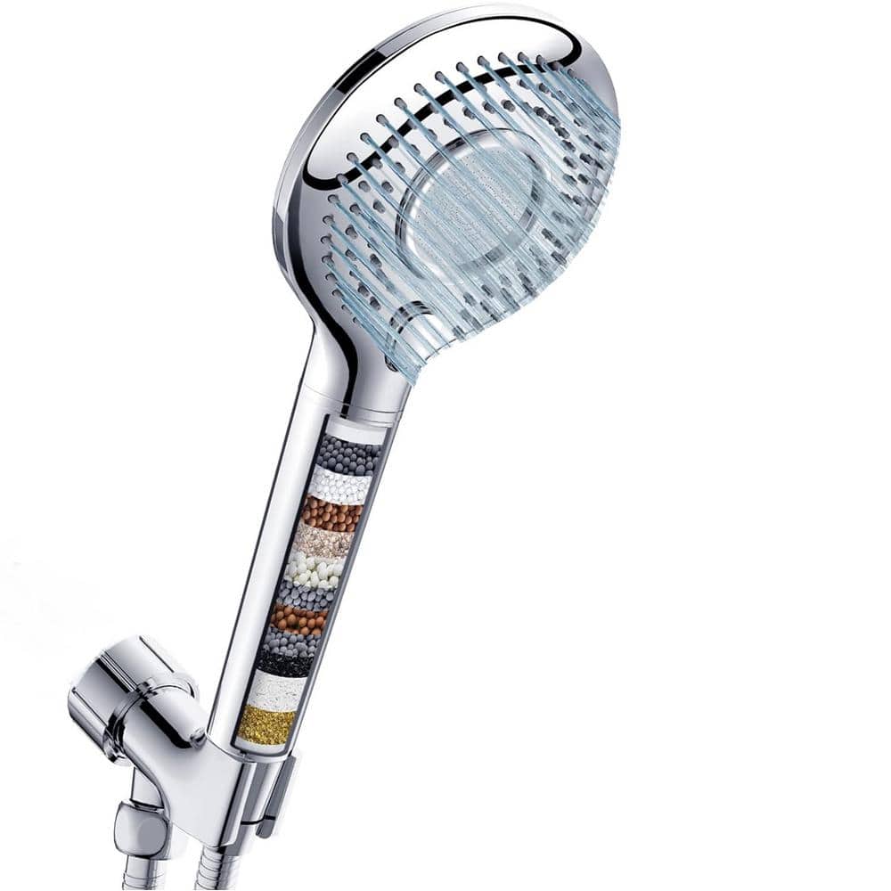 Lukvuzo 60 in. 15-Stage Water Filter Cartridge Handheld Shower Head, 3 ...