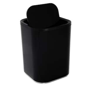 8L Acrylic Waste Bin in Black