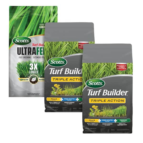 Scotts Turf Builder Triple Action1 and Ultrafeed Annual Program Northern for Small Lawns