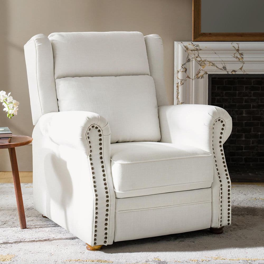 Andrea White Polyester Manual Recliner with Rolled Arms price history on PriceWatchPro