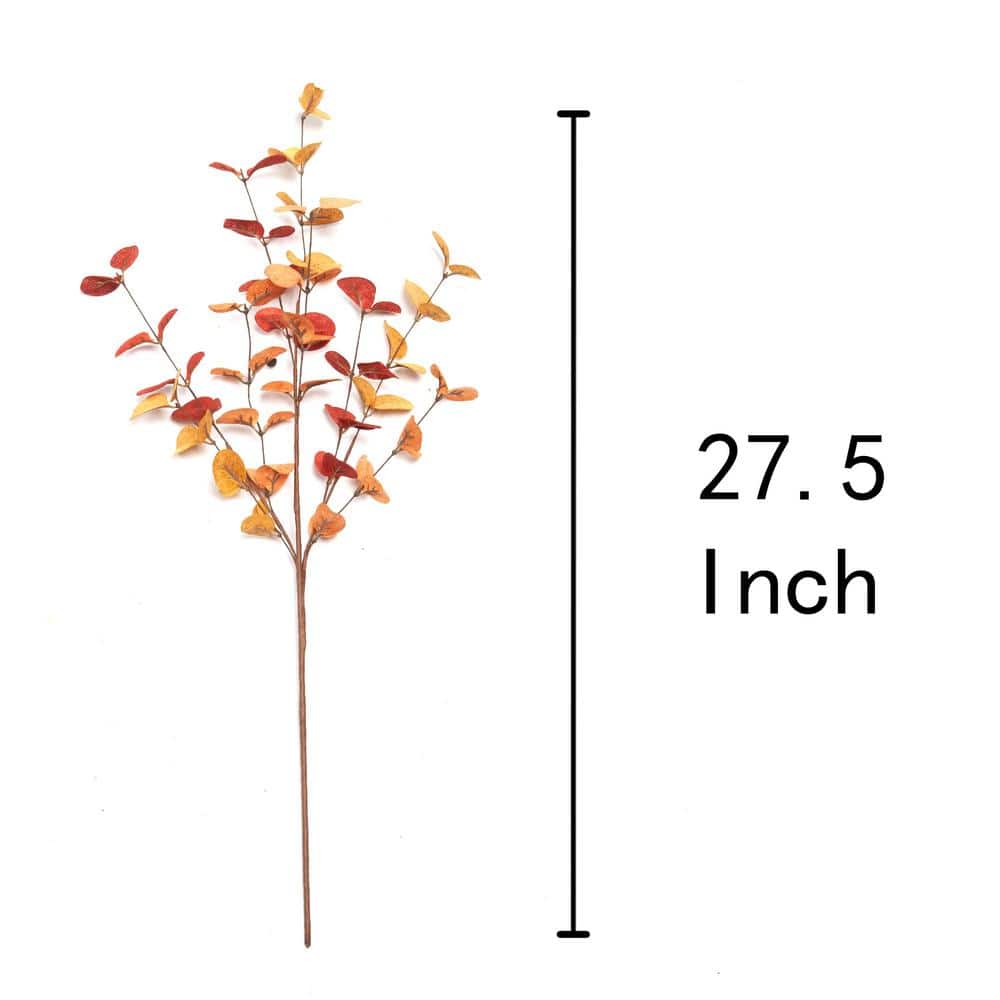 27.5" Fall Eucalyptus Stems with Non-Woven Fabric Leaves