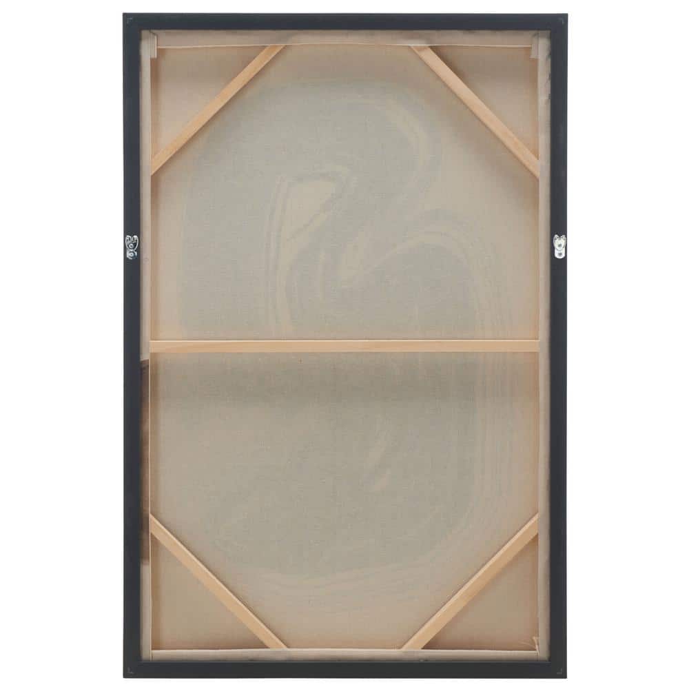 Continuity Abstract Blue and Beige Canvas Wall Art 24" x 36"