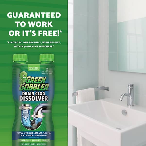 Green Gobbler Liquid Hair Drain Clog Remover | For Toilets, Sinks, Tubs &  Fresh Scent Drain Sticks | 12 Pack | Drain Cleaner & Deodorizer - Packaging
