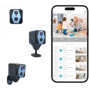 Wireless Smart Indoor Battery Operated 2K HD Security Camera Color Night Vision, Cloud SD Storage and 100-Day Standby