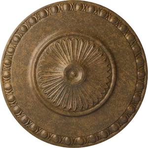 23-1/2 in. x 3-1/4 in. Lyon Urethane Ceiling Medallion (Fits Canopies upto 3-5/8 in.), Rubbed Bronze