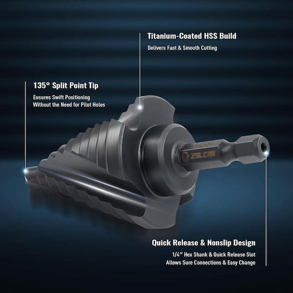 16-Piece Titanium Coated Hex Shank Drill Bit Set - HSS Impact Bits For Wood & Metal