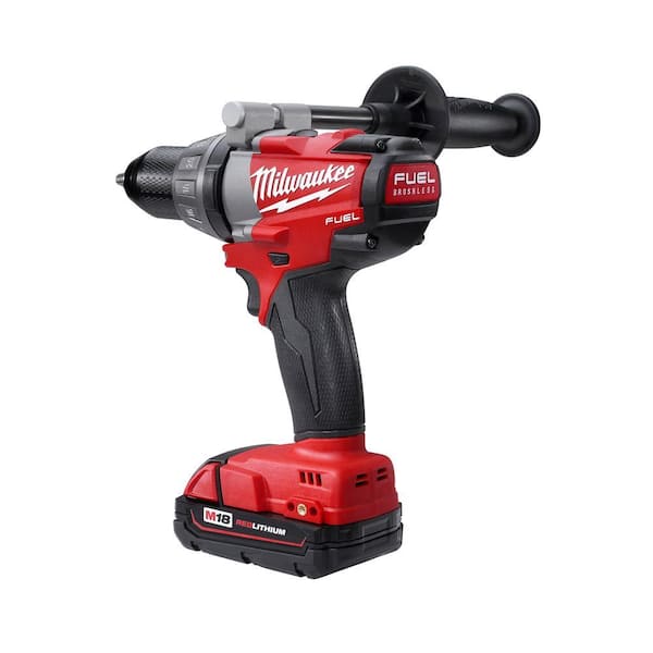 Milwaukee - M18 FUEL 18-Volt Lithium-Ion Brushless 1/2 in. Drill/Driver Compact Battery Kit