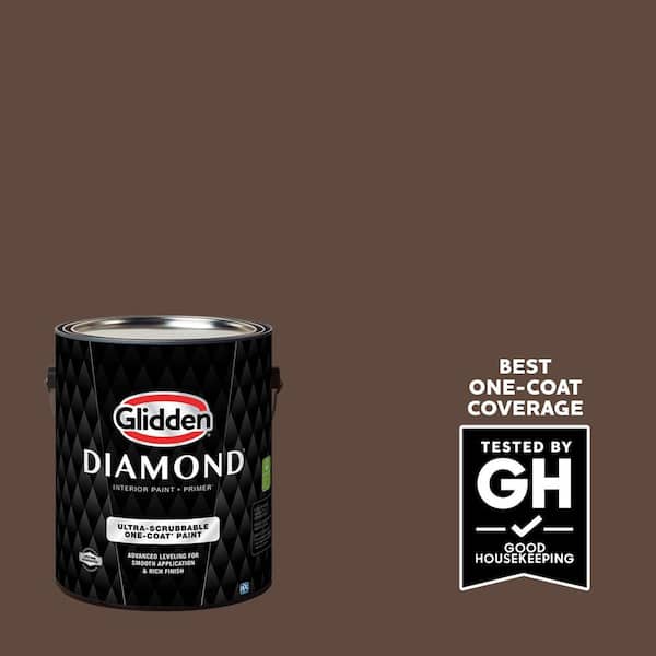 Glidden Diamond 1 gal. PPG1075-7 Fudge Truffle Ultra-Flat Interior Paint with Primer
