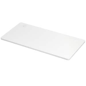 48 in. White Universal One-Piece Rectangle Wood Coffee Table Desktop for Standard and Sit to Stand Desk Frame